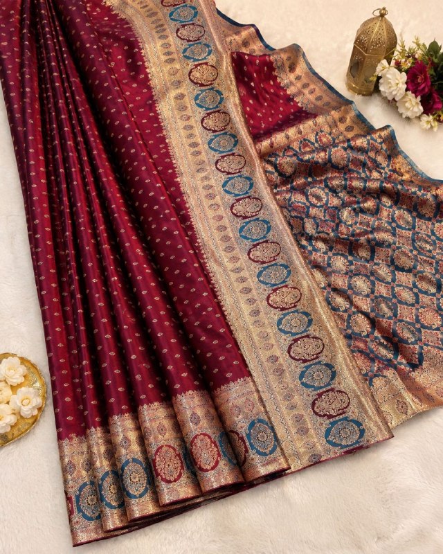 Premium Mashru Stone Banarasi Saree
