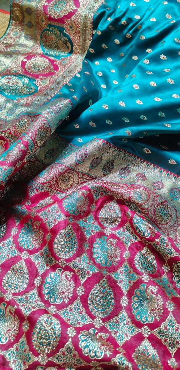 Premium Mashru Stone Banarasi Saree / Bridal & Festive Wear