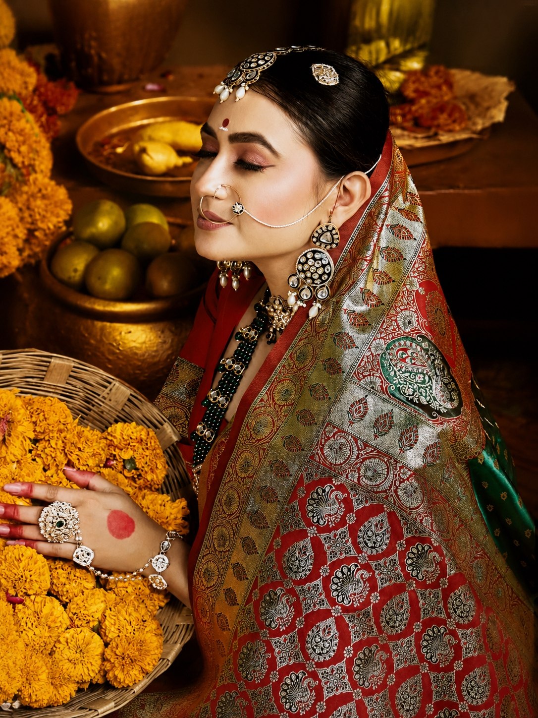 Premium Mashru Stone Banarasi Saree