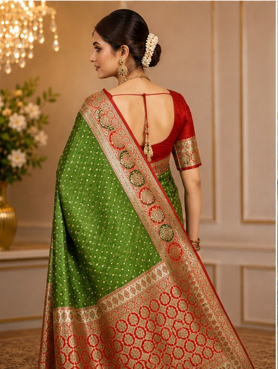 Premium Mashru Stone Banarasi Saree