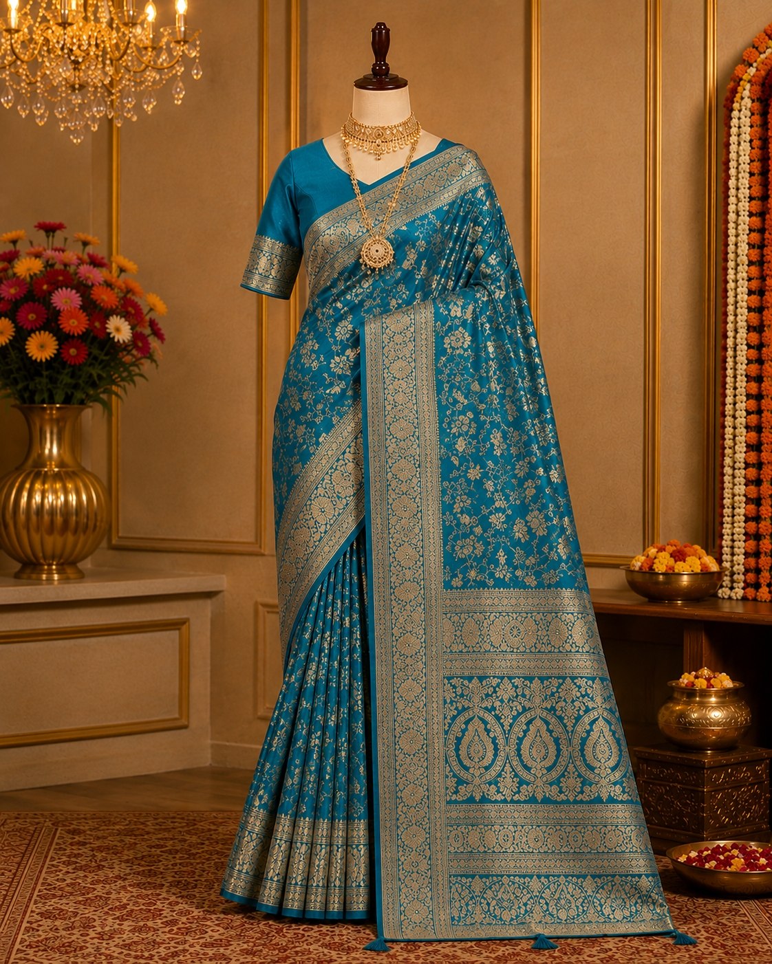 Premium Pastel Satin Saree